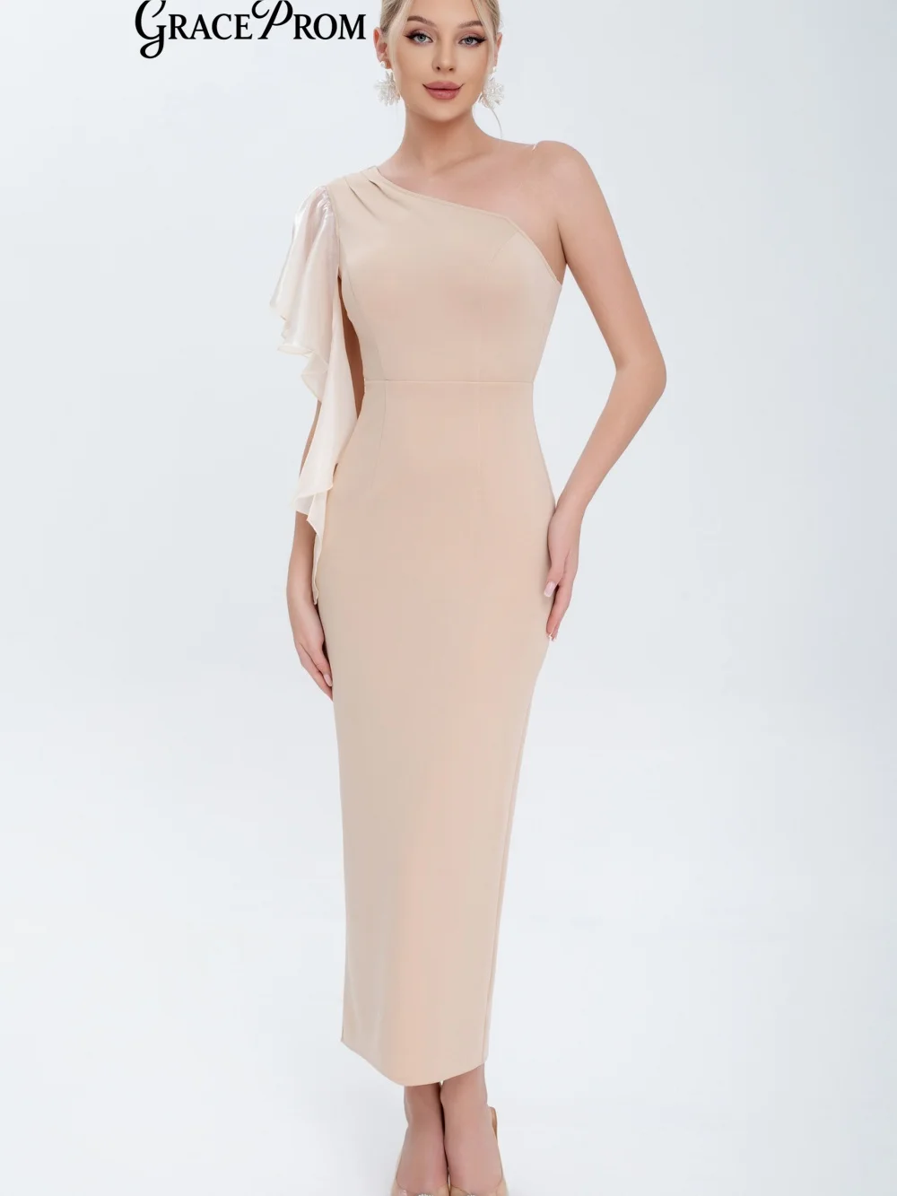 Formelles One-Shoulder-Abendkleid 2026, modisches Chiffon-Partykleid, klassisches, bodenlanges A-Linien-Kleid für die Brautmutter