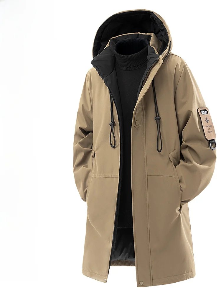 

Мужская утепленная хлопковая куртка средней длины с капюшоном, зимняя теплая ветрозащитная повседневная одежда для активного отдыха Tucano