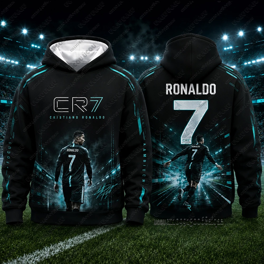 Autumn Winter New No.7 Design Edition Football Hoodies For Adult/Kids Casual Sweatshirts Outdoor Warm Hoodie Parent Child Hoodie