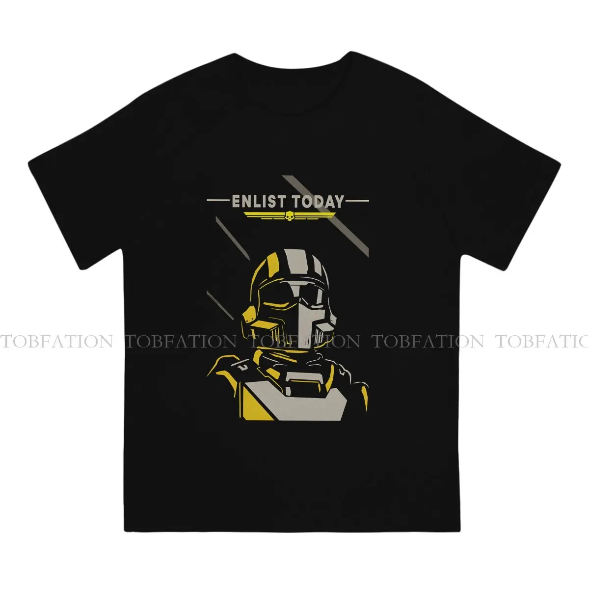 Helldivers Video Game Enlist Today Tshirt Homme Men Clothes 4XL 5XL 6XL 100% Cotton T Shirt