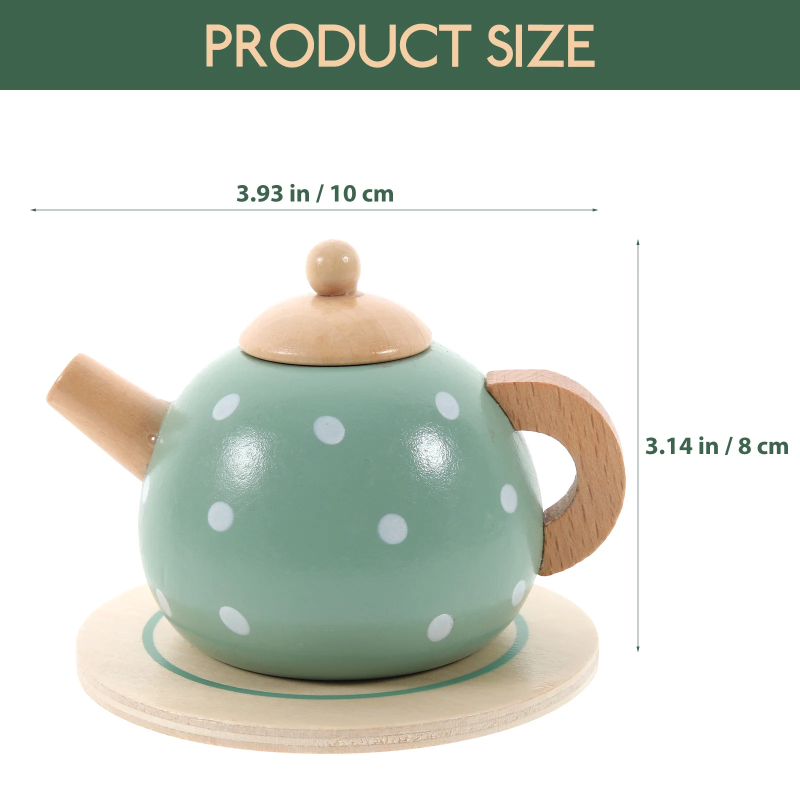 1 مجموعة طقم شاي خشبي ملون التظاهر اللعب طقم شاي بعد الظهر للأطفال الصغار الفتيات الاطفال فتاة خيالية طفل اللعب