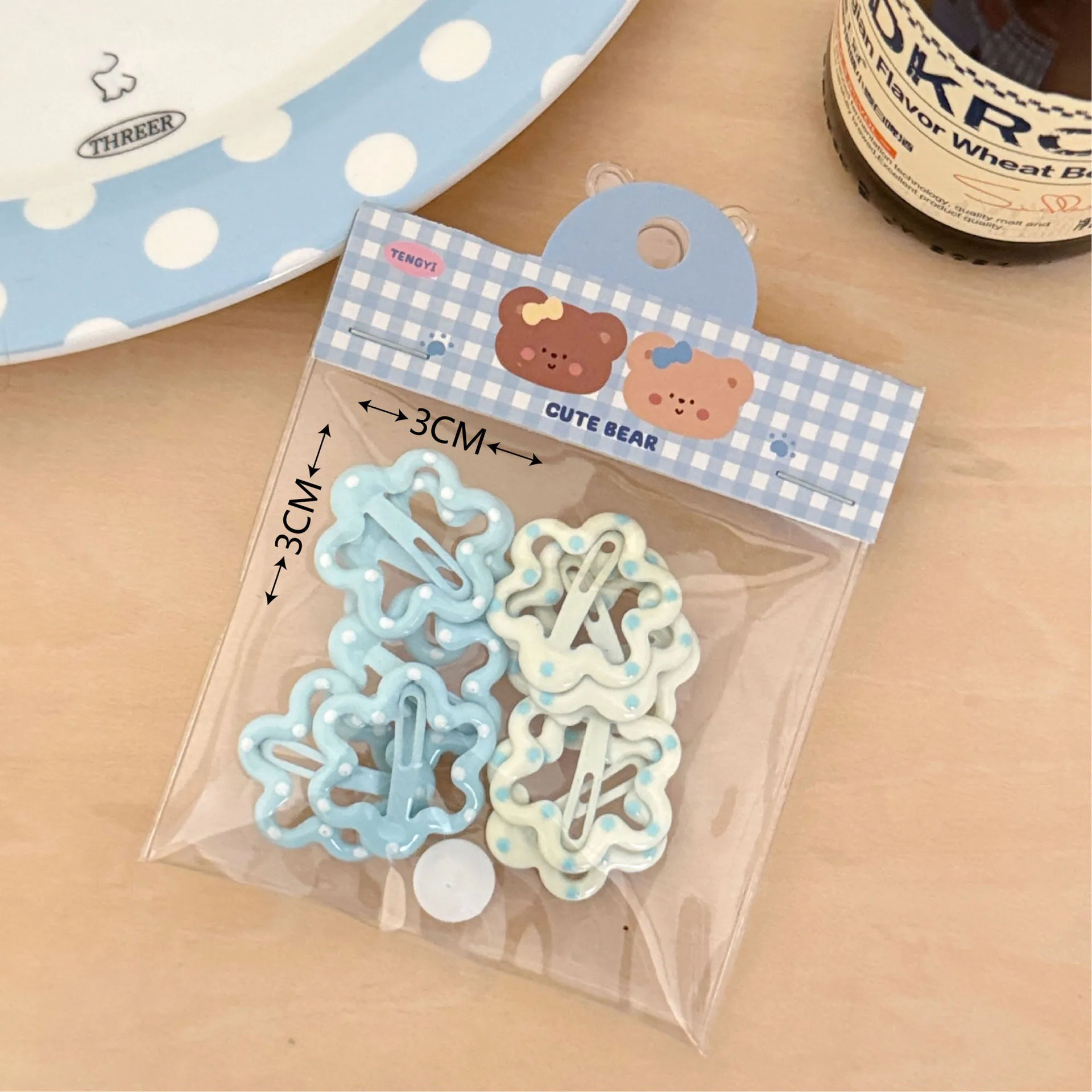10/50 Stück blauere, niedliche Haarspangen für gebrochenes Haar, vielseitige Haarband-Clips, seitliche dekorative Clips, Pferdeschwanz-Haarspangen für geflochtenes Haar – Detail 3