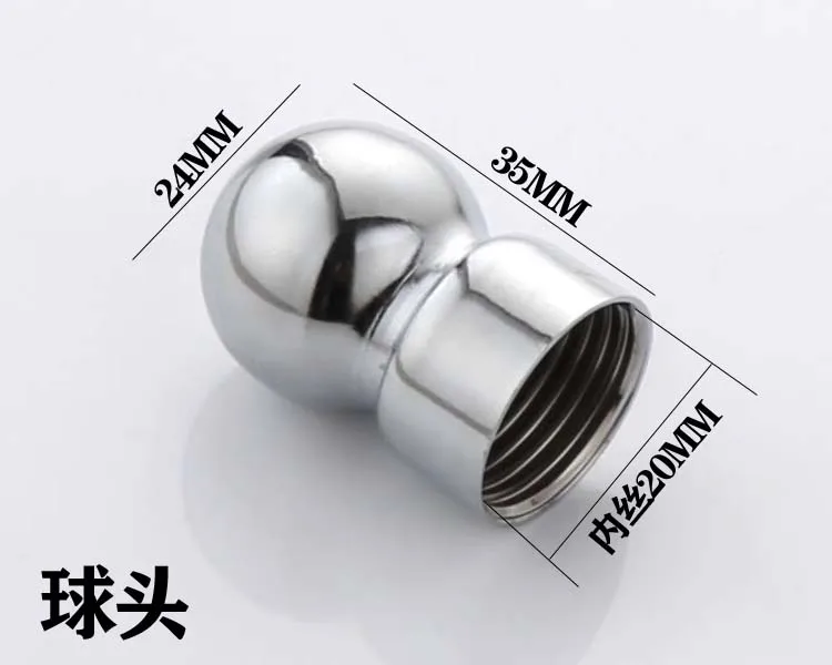 bathroom shower rod rain shower head connector G1/2 universal ball nut