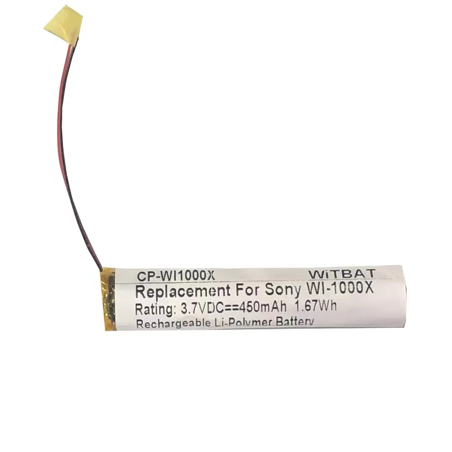 Kup więcej będzie tanie nadaje się do Sony WI-1000X zestaw słuchawkowy Bluetooth bateria 3.7V 450MAH litowa pełna pojemność