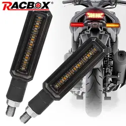 10mm Motorcycle LED Richtingaanwijzers Licht Blinker Stromend Water Indicatoren Lamp Flasher Voor Achter Lamp Voor Kawasaki Yamaha Suzuki