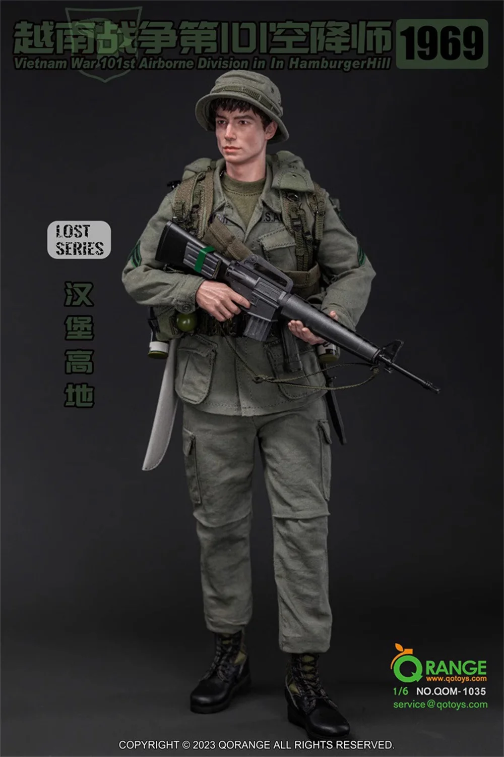 1/6 QORANGE QOTOYS QOM-1035 US. Vietnam Series 101st Army Soldier Full Set Moveable Action Figure Gift For Fans Collect