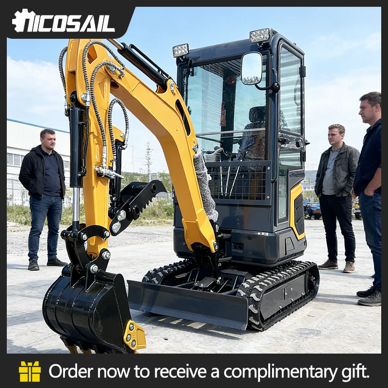 

1.8ton Mini Excavator With Adjustable Track Width Pilot Control Easy Operation Compact Excavator For Home Garden