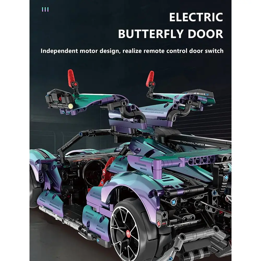 1:10 Scale Apollo IE Hypercar Building Kit for Adults, Remote Control Drifting Model with 5 Motors (2443 Pieces)
