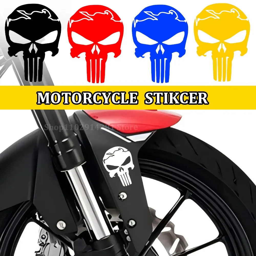 Skull Head Motorcycle Stickers Waterproof Moto Helmet Decoration Motorbike Decal Accessories for Honda Yamaha Suzuki Kawasaki