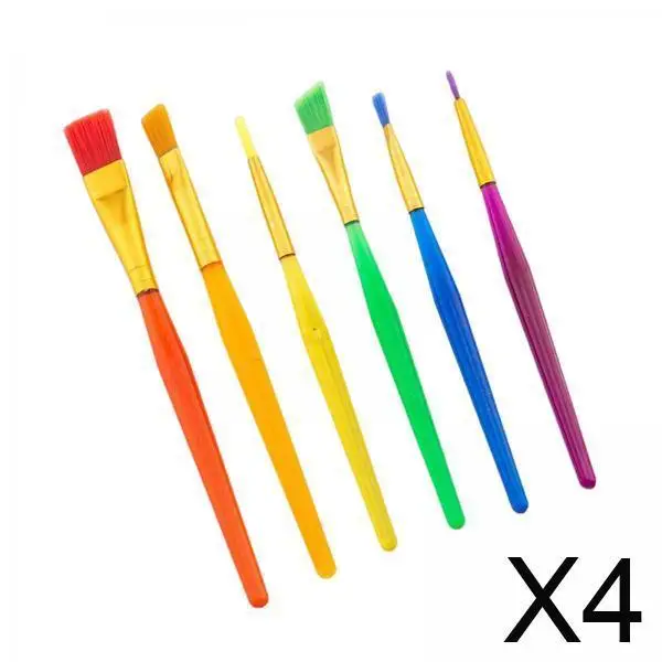

Artist Paint Brushes Set Nylon Bristle Oil Watercolor Acrylic Material Supplies for Creative Art Drawing and Face Painting