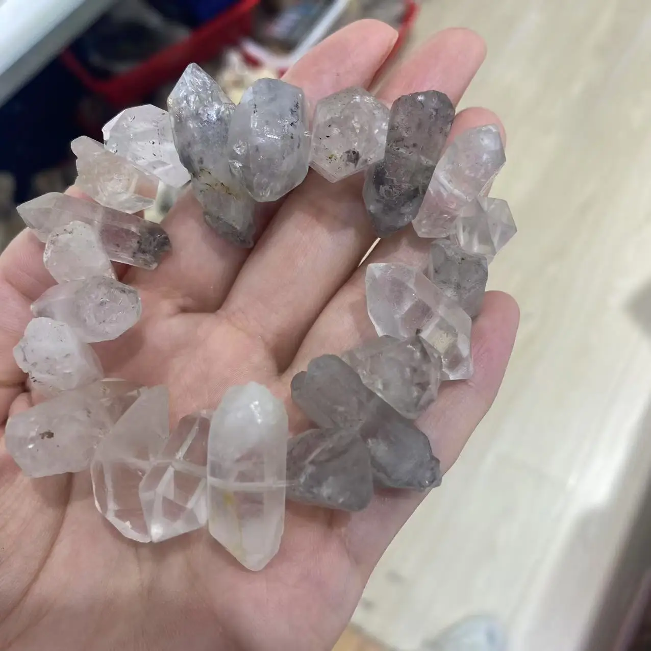 

Natural Herkimer Diamond, Crystal Raw Stone, Energy Gemstone, Spiritual Healing, Decoration, Demagnetization, Divination