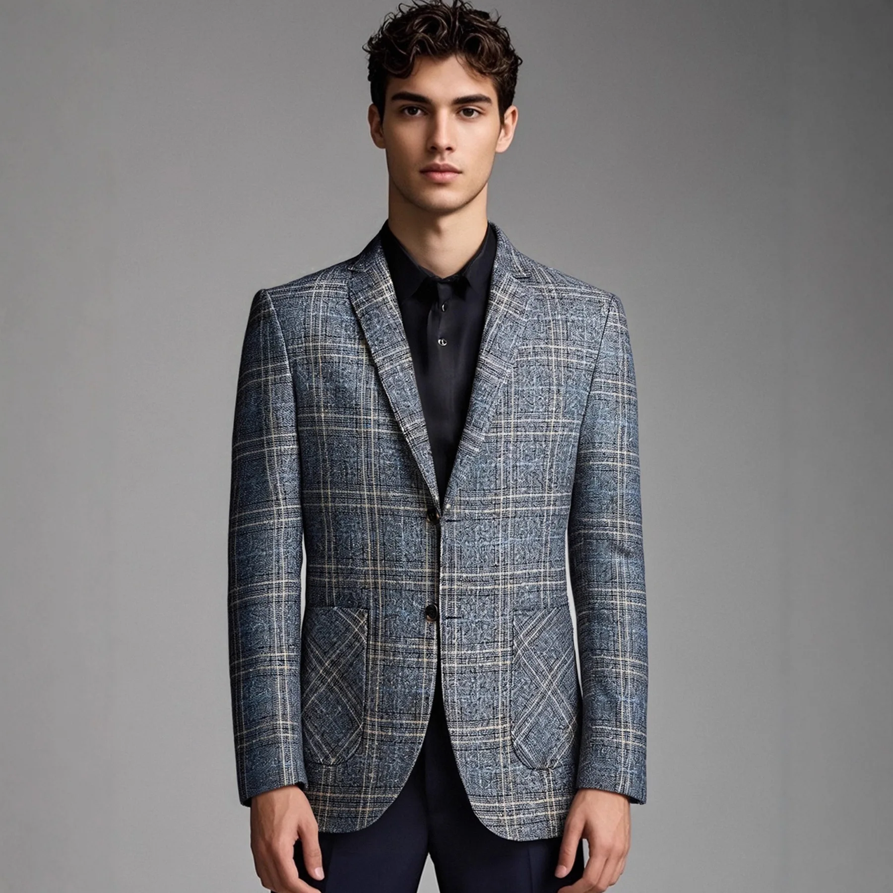 

Мужской весенне-осенний повседневный светлый деловой легкий роскошный элегантный пиджак высокого класса