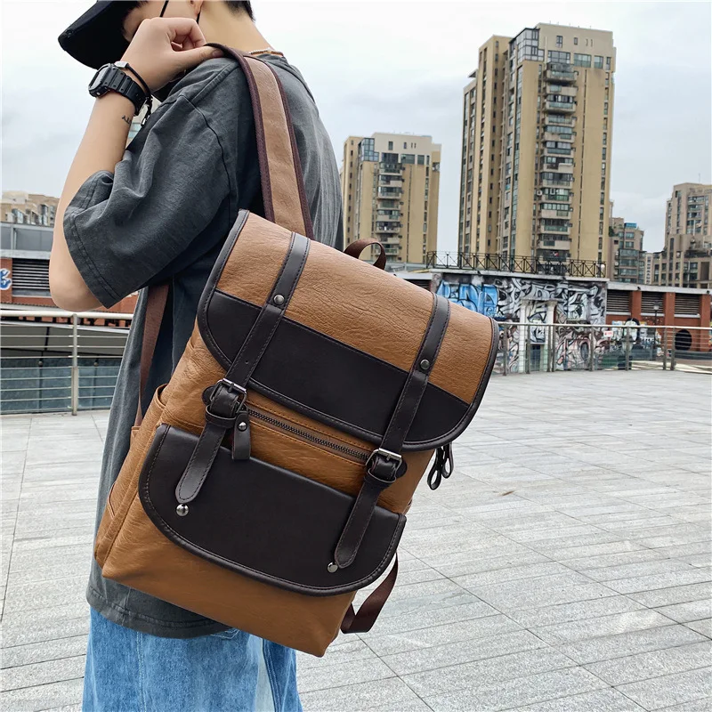 Backpack for Men's Minimalist Retro Business Computer Bag 2024 New Trendy Travel Large Capacity Backpack