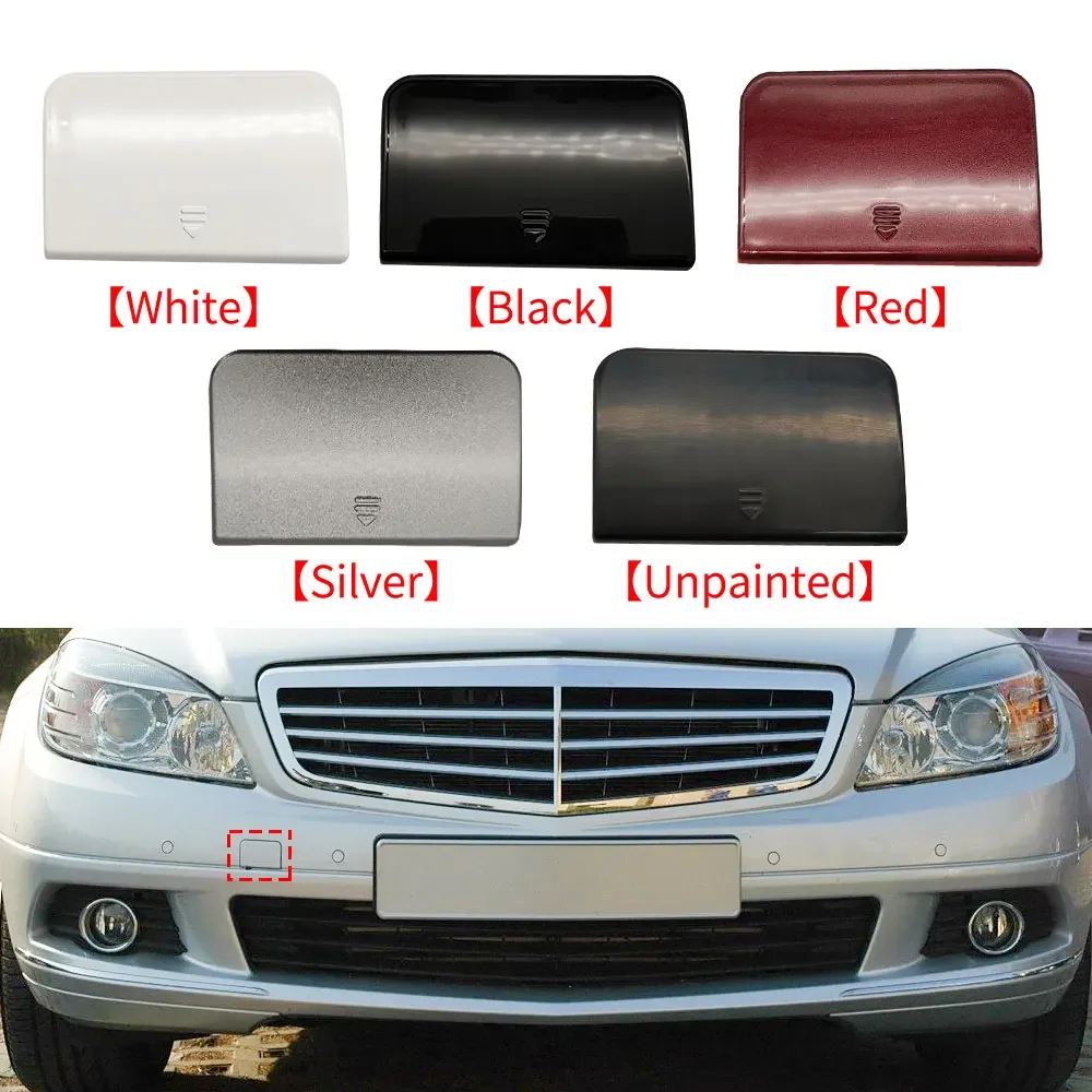 For Mercedes W204 Car Front Bumper Tow Hook Cover Cap Black For Benz C Class 2007-2010 C180 C200 C230 C260 C300 2048850124