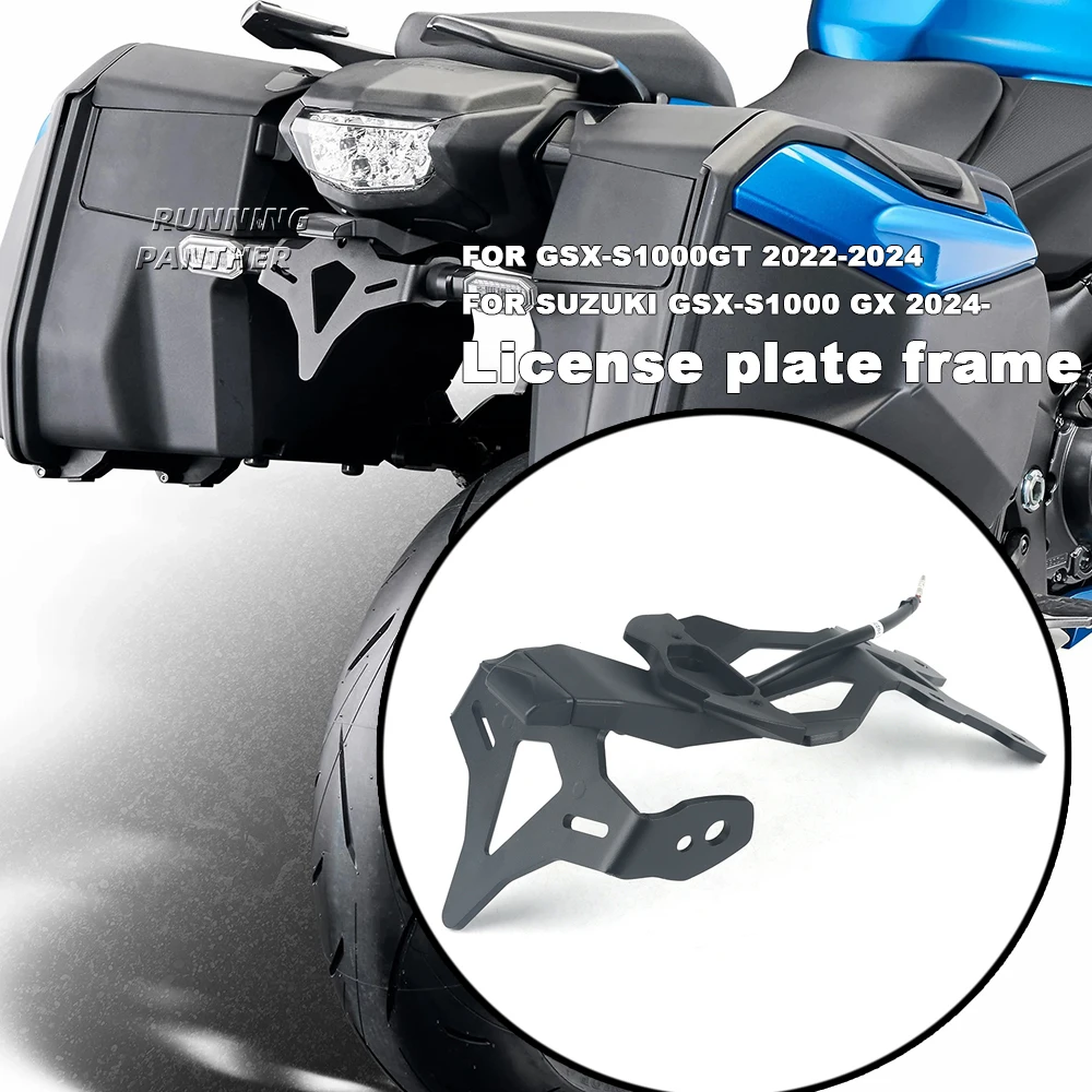 Motorcycle Rear Short Tail Stock License Plate Holder Tailstock Frame Bracket For SUZUKI GSX-S1000GT 2022-2024 GSX-S1000 GX 2024