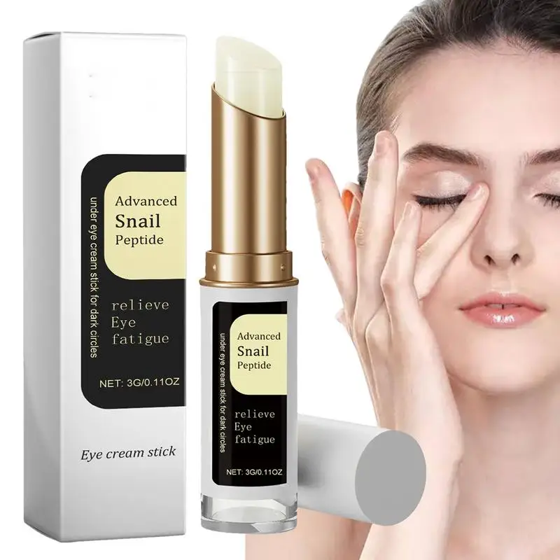 

Snail Peptide Eye Cream stick reduce Dark Circles Eye Bags Firming Eye Brightener Anti aging nourishing moisturize Eye Cream