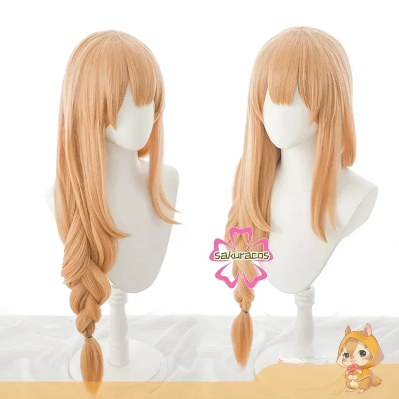 

25COSGame Blue Archive Iochi Mari, парик для косплея, длинные оранжевые плетеные термостойкие волосы для Хэллоуина, ролевые игры, костюм для вечеринки, парики