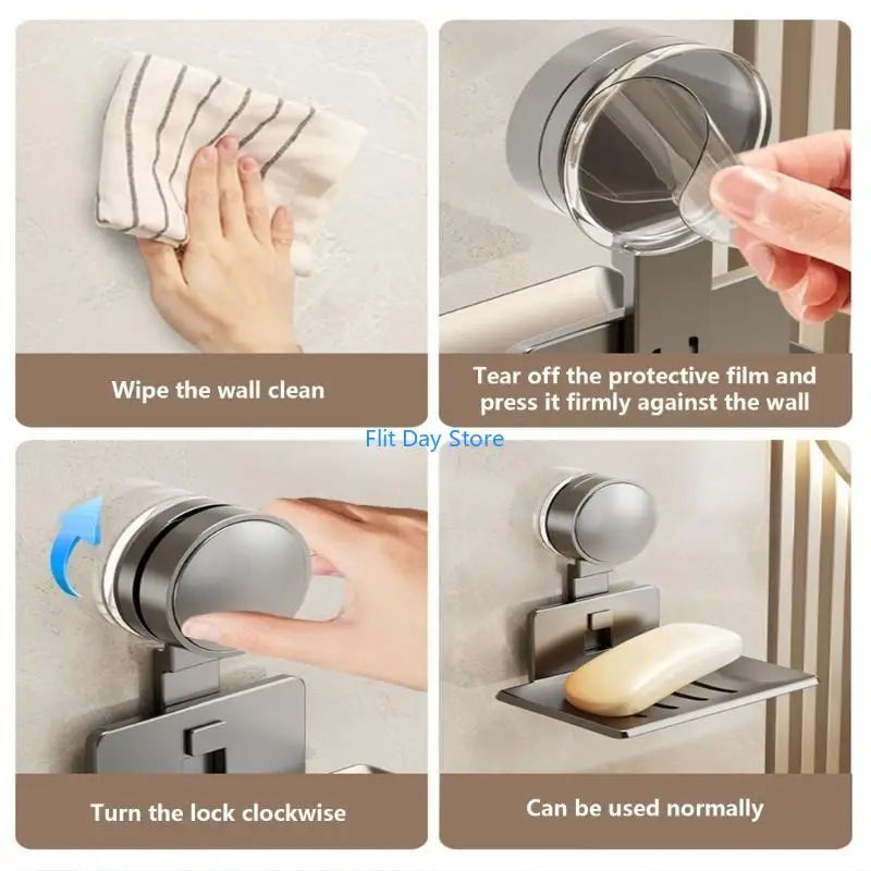 F92C Easy Installion Strong Suction Soap Dish Designs for Bathroom or Kitchen