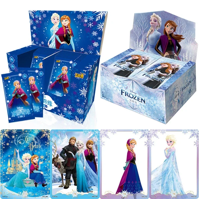 KAYOU Genuine Disney Frozen Collection Cards Movie Anime Peripherals SSR Elsa Olaf Anna Flash Cards Girls Toys Children\'s Gifts