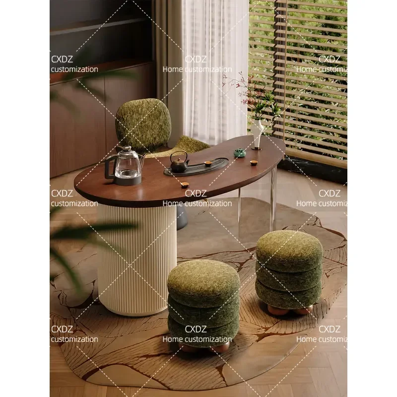 Exquisite Small Solid Wood Tea Table Unique Design for Balcony Office Reception and Home Living Room 2026 New Arrival