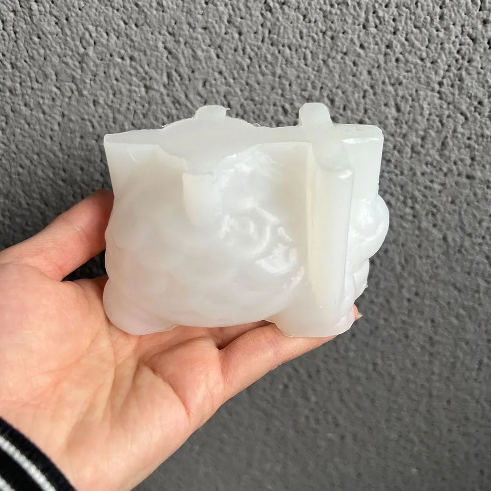 Lucky Golden Turtle Silicone Mold DIY Tea Pet Cement Ornament Aroma Gypsum Resin Candle Clay Soap Mold Fish Tank Decoration