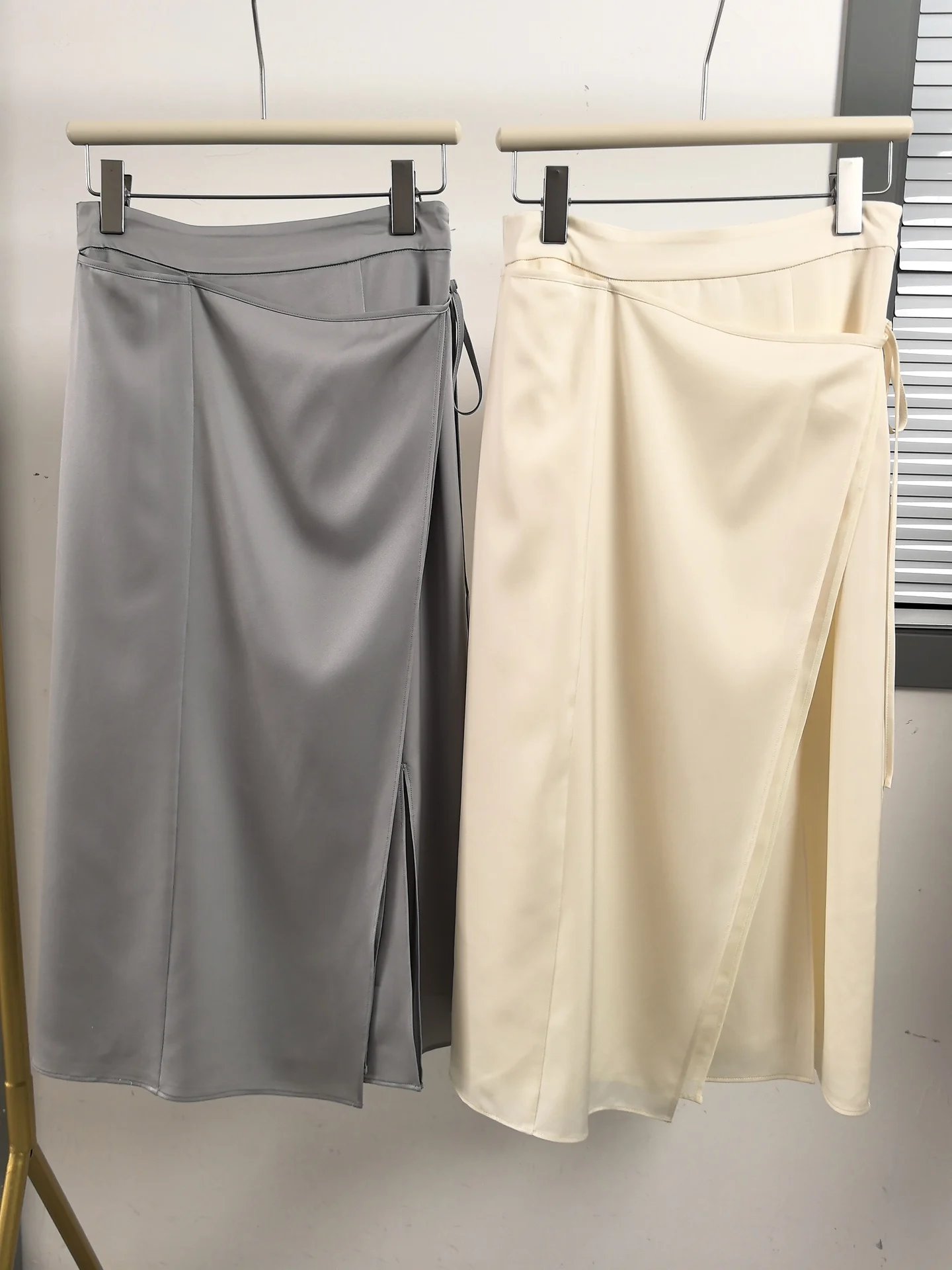 

Весна-лето, новая эластичная многослойная завязка с высокой талией и боковым разрезом, удобная юбка-миди, китайская прямая трубка