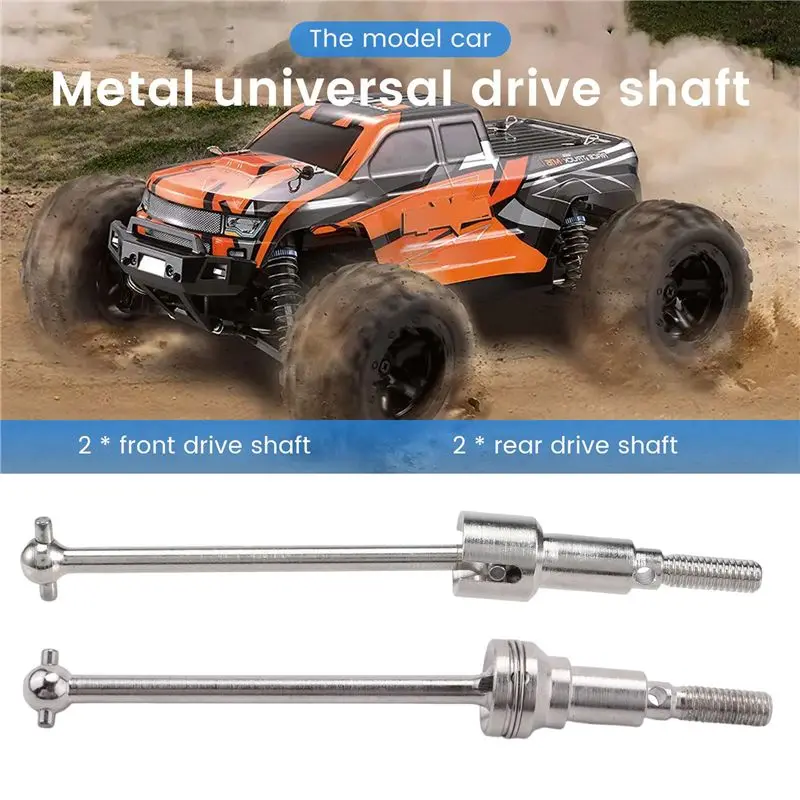 ABJL-Metal Front & Rear Drive Shaft For HAIBOXING HBX 16889 16889A 16890 16890A SG1601 SG1602 1/16 RC Car Upgrade Parts