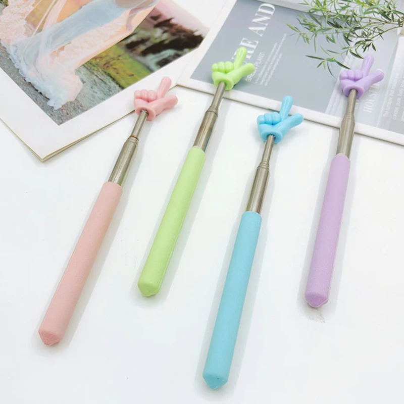 1 قطعة على شكل إصبع السبورة مقدم عصا أدوات دليل القراءة ألوان متعددة المتاحة المضادة للانزلاق المحمولة يده عصا ZYF