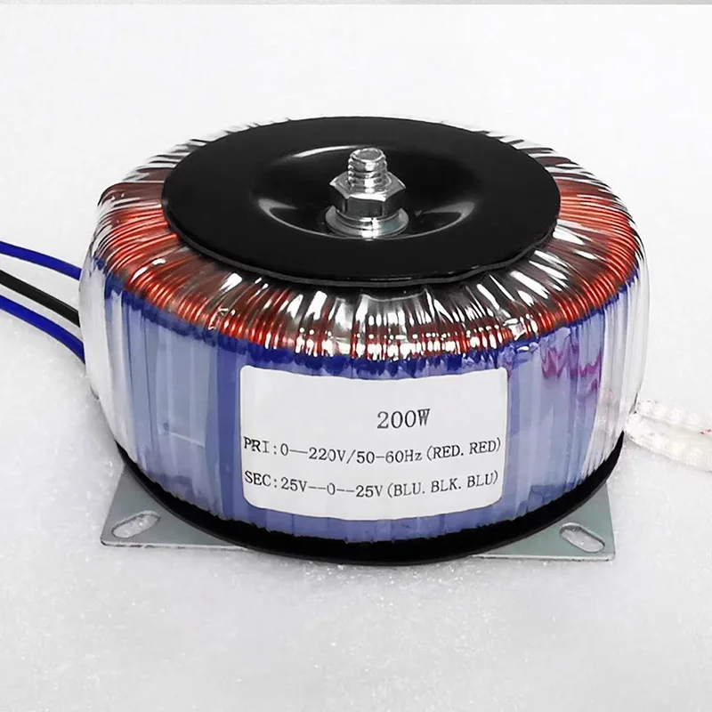 Toroidal Transformer Amps Choke Coil Fully shielding inductance Screening Amplifier Choke Pure Copper Whole Strip Iron Core