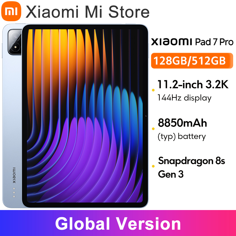  Global Version Xiaomi Pad 7 Pro Mi Tablet 11.2" 3.2K 144Hz Display Adreno GPU 67W HyperCharge 8850mAh Snapdragon 8s Gen 3