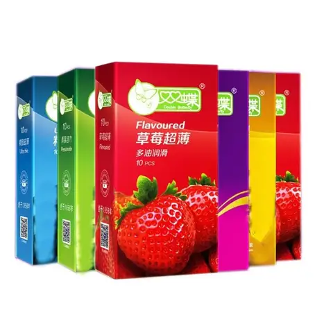 10pcs Fruit Flavor Ultra Thin Condomss Adults Toys For Men 18 Extra Lubricated Peniss Sleeve Male Delay Enhancement sexx Products