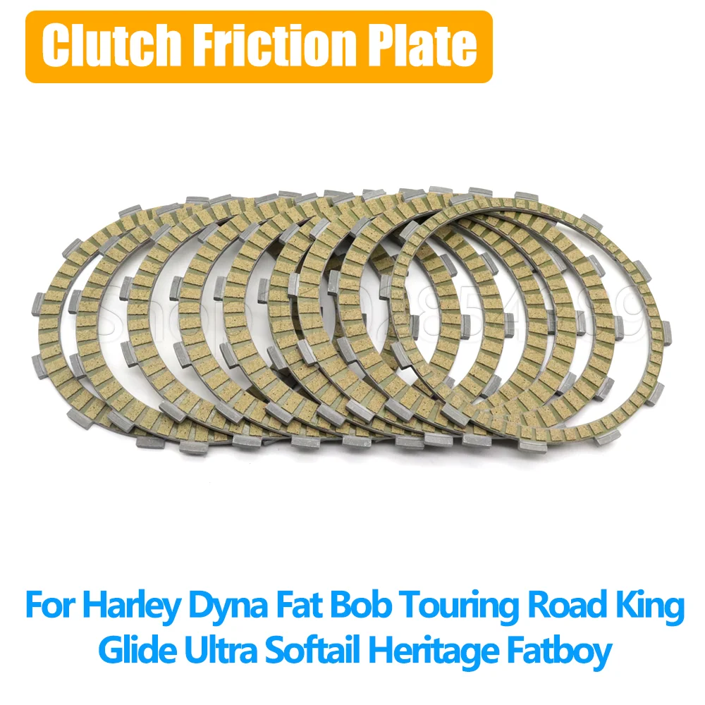 

Fit For Harley Dyna Fat Bob Touring Road King Glide Ultra Softail Heritage Fatboy Motorcycle Clutch Friction Plate Set Disc Kit