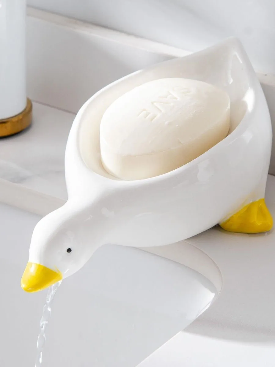 Cute little yellow duck soap box does not drain water senior bathroom sink new soap box duckling