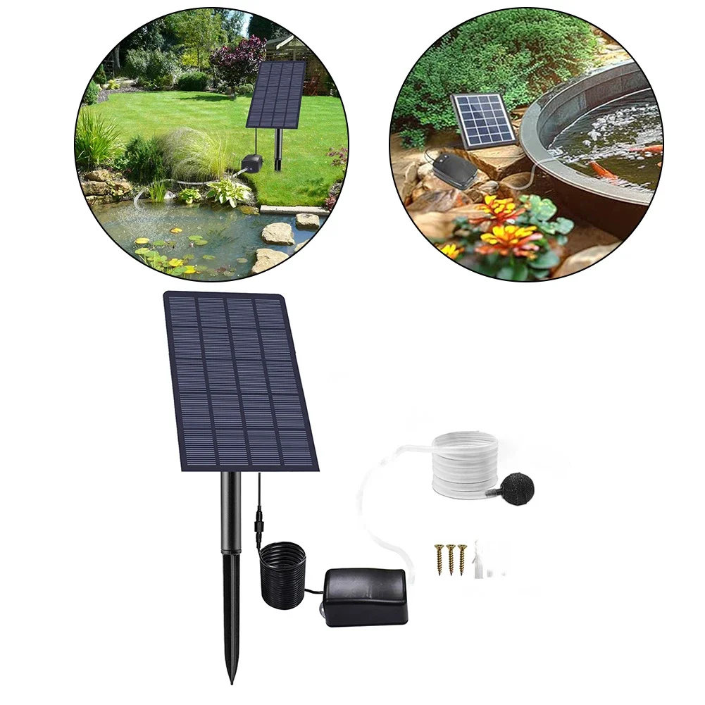 2.5W 6V Outdoor Small Fish Pond Solar Powered Aerator Pump Fishing Aerator For Fish Ponds Aquariums Hydroponics Outdoor Fishing