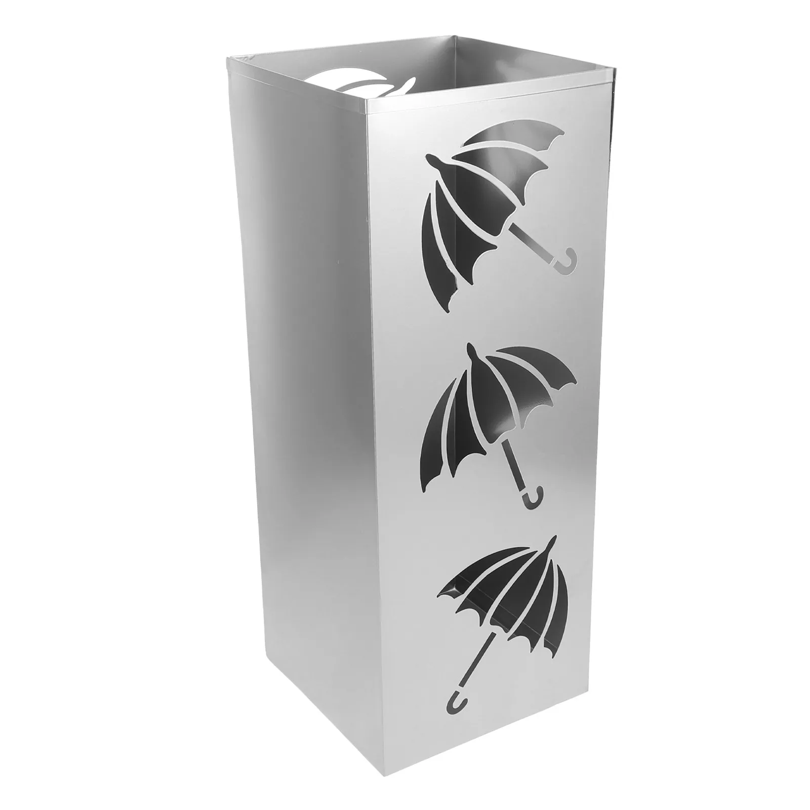 

Metal Bucket Sturdy Storage Stand For Home Entryway Hallway Commercial Use Umbrella Holder Rainproof Umbrella Rack Hollow