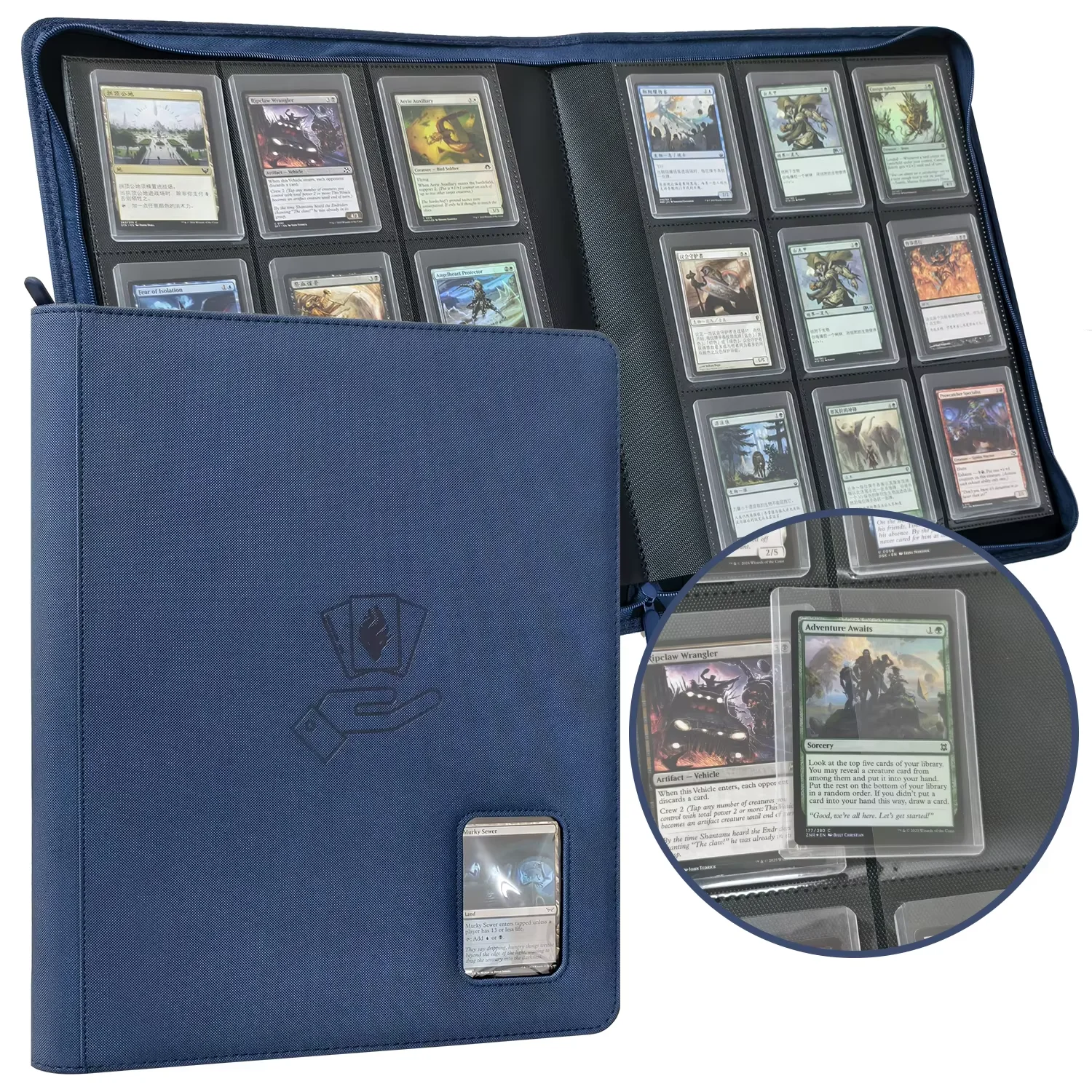 9-Taschen-Toploader-Kartenordner, fasst 360 Top-Loader, 3×4 Zoll stabiles Trading-Card-Aufbewahrungsalbum für Spiel- und Sportkarten – Detail 7
