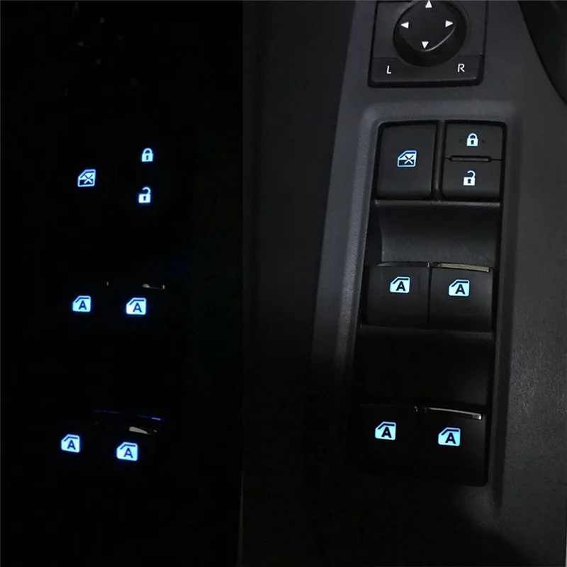 

Portable Lighted LED Power Window Lifter Switch Button For Toyota RAV4 CHR Corolla Camry 2018-2023 Left Backlight Master Switch
