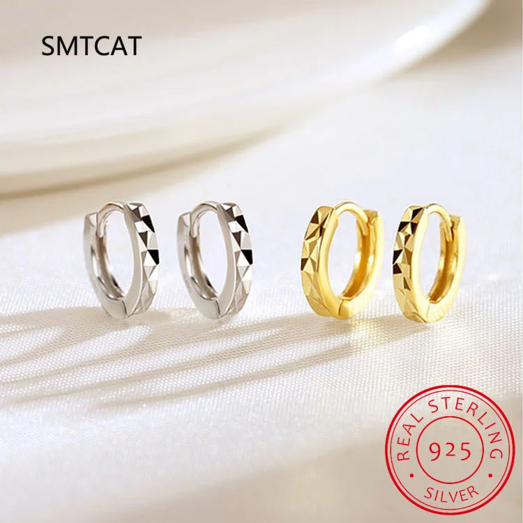 

Настоящее серебро 925 пробы 925 пробы, модные крутые очаровательные серьги-кольца для женщин и мужчин, простые изящные ювелирные изделия, подарок DG0003