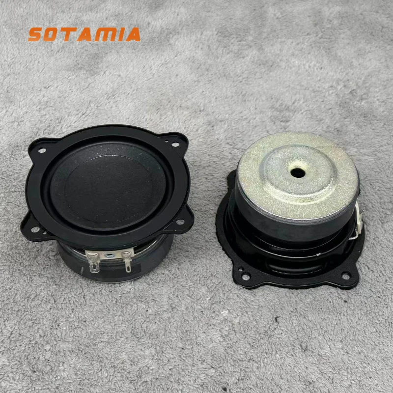 SOTAMIA 2PCS Alto-falante Subwoofer de 3,5 Polegadas 4 Ohm 30W Hifi Música Mid-bass Som de Longo Alcance Áudio Home Theater