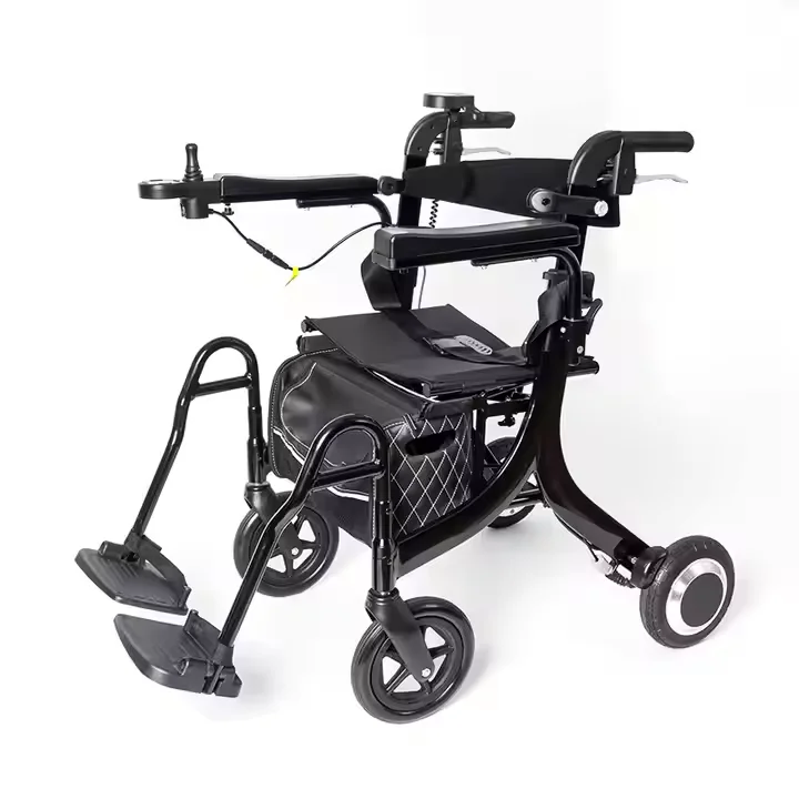 

Multifunctional Adjustable Folding Electric Wheelchair For Disabled 250W*2 Motor Portable Back Reclining Electric Wheelchair