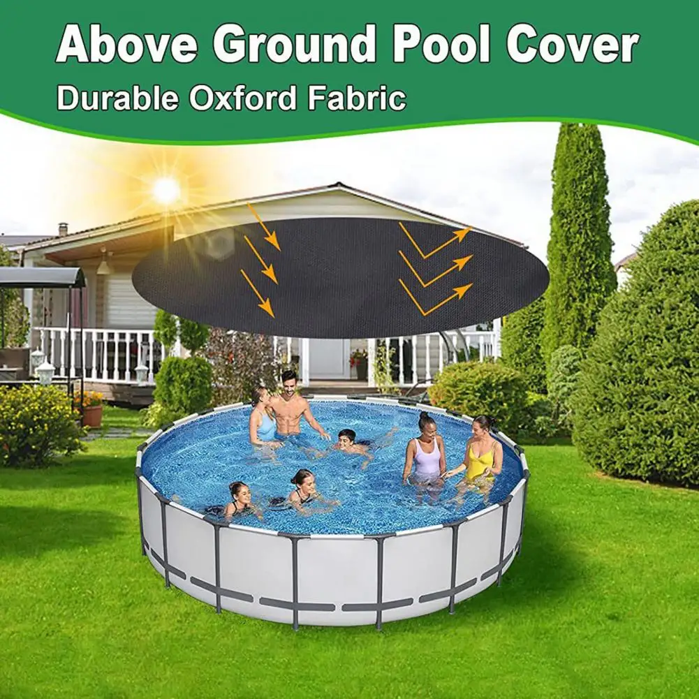 Pool Cover Debris Prevention Pool Cover Drawstring Design Foldable Drawstring Round Pool Cover Waterproof Dustproof for Pet