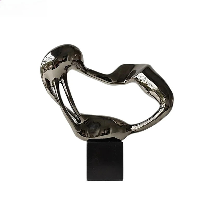 

Тающая статуэтка в форме сердца, абстрактное произведение искусства, серебряные текучие украшения, декор для стола, креативная скульптура, эстетический декор для комнаты