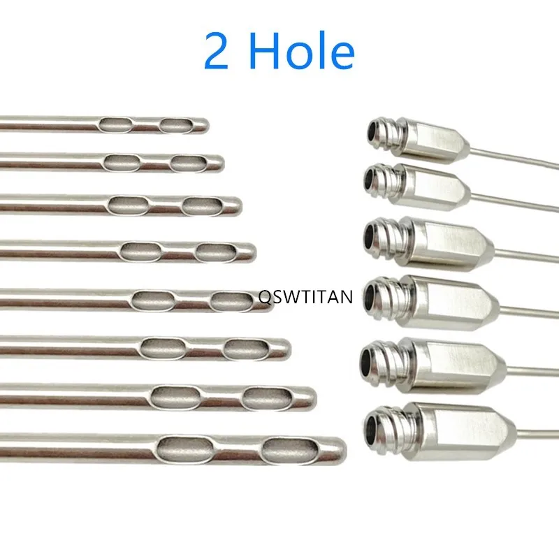 Stardard Two Holes Liposuction Cannula Fat Transfer Needle Micro Cannula Tools Liposuction Cannulas