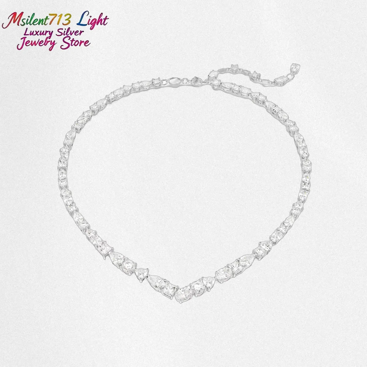 

2025 Micro Inlaid Silver Zircon Necklace, Wearing Romance Around The Neck, Sparkling Like A Star's Radiant Light