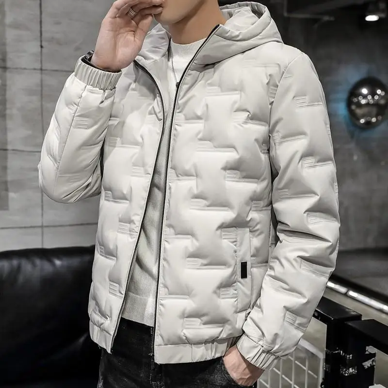 

Winter Men's down Cotton Jaet ort Sle Trendy Youth Coat Warm Comfortable Regular Thin Knot Element