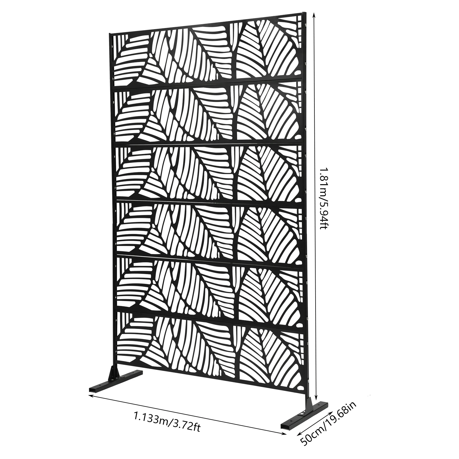 Outdoor Privacy Screens and Panels for Patio Metal Privacy Fence Screen with Freestanding Decorative Room Divider