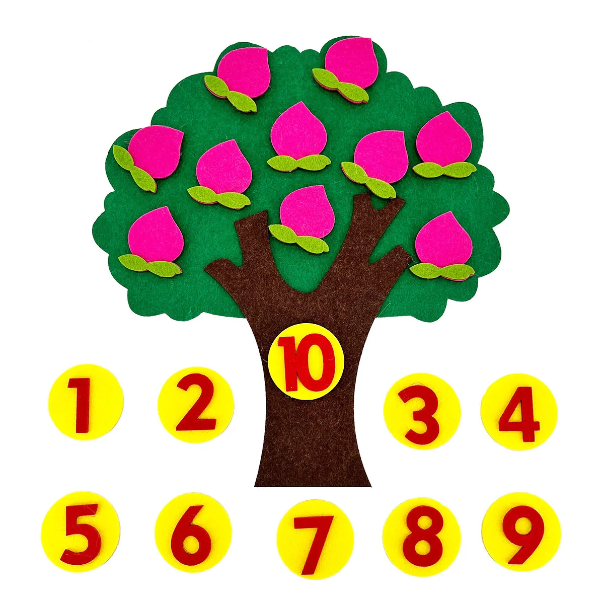 1pc Kids Math Toys Peach/Pear/Apple Trees Digital Puzzle Game Mathematical Teaching Aids Kindergarten Educational Learning Toys