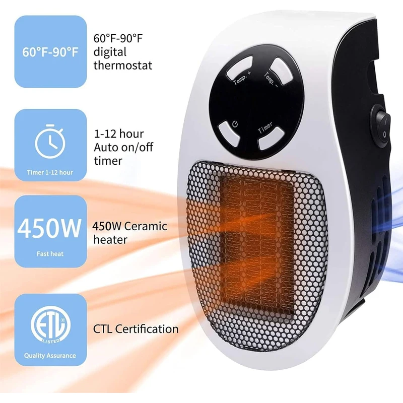 Popularhot portable Mini home Overheat protection Ceramic Heater PTC 500W ceramic ptc portable electric heater