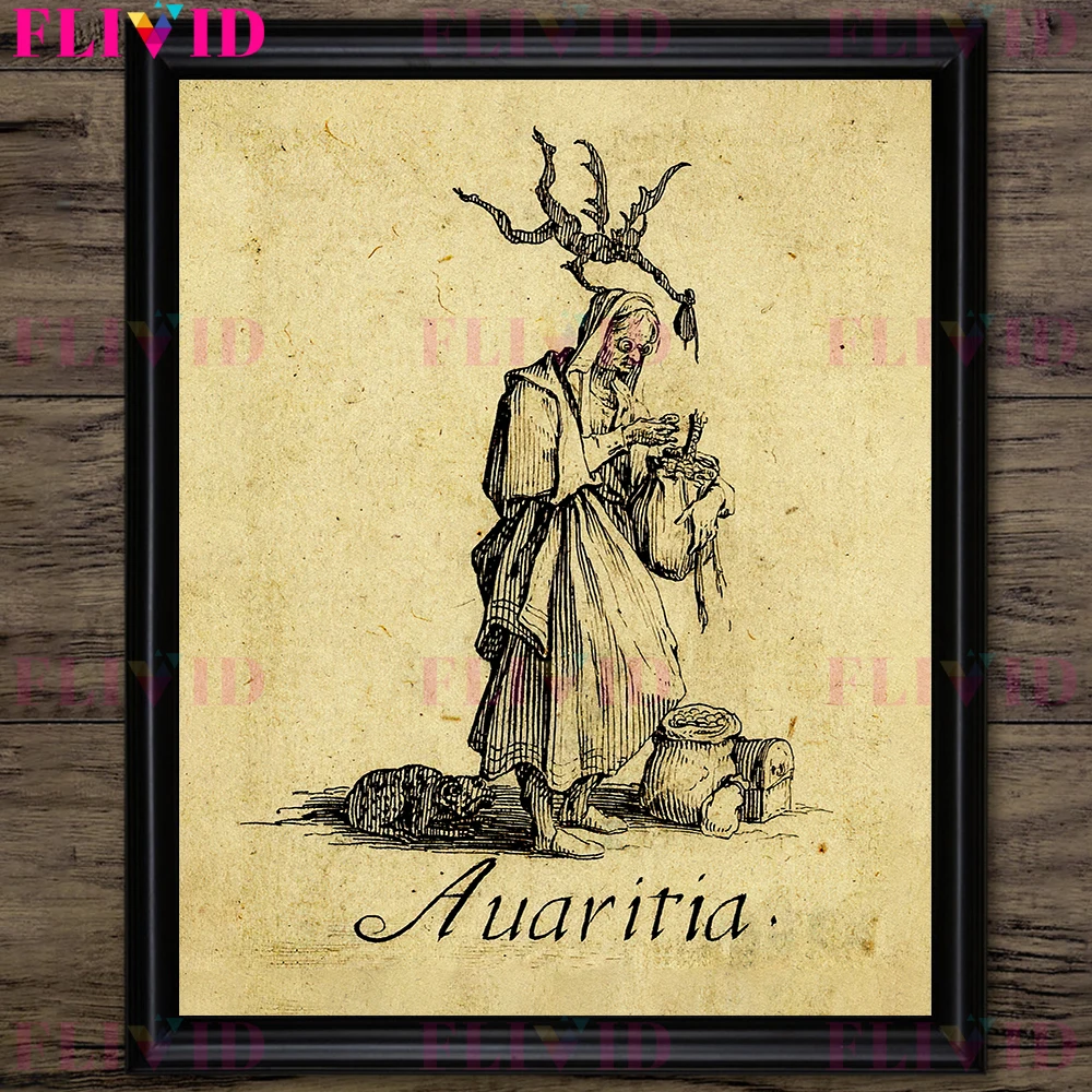 Envy,Greed,Hatred,Narcissism,Abstract Wall Art Canvas Print People Guided By Demons Art Poster And Print Home Decor Unframed