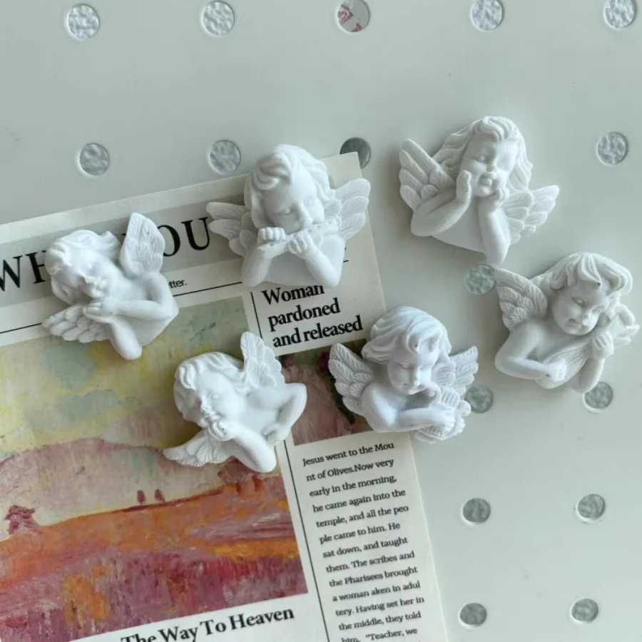 6pcs Cute Baroque Style Angel Refrigerator Magnets Cute Fridge Magnets Whiteboard Photo Message Magnet Decorative